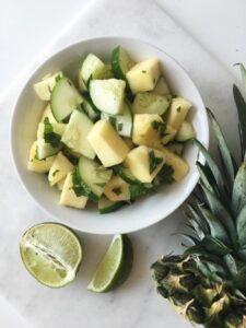 Cucumber Pineapple Lime Salad AZ